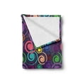 thumbnail image 2 of Modern Soft Flannel Fleece Throw Blanket, Colorful Geometric Spiraling Circles Round Marine Digital Shells Creative Modern, Cozy Plush for Indoor and Outdoor Use, 50" x 60", Multicolor, by Ambesonne, 2 of 5