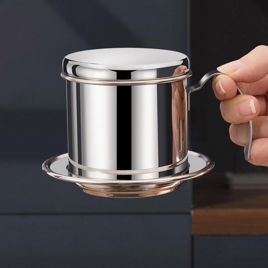 YIEMEEN Vietnamese Drip Coffee Maker Dripper Dishwasher Safe Reusable Metal Filter Cup