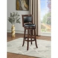 thumbnail image 2 of Boraam Augusta Extra Tall Bar Height Swivel Wood Kitchen Bar Stool, Cappuccino Finish, 2 of 9