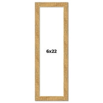6x22 Frame Beige Real Wood Picture Frame Width 1.25 inches | Interior Frame Depth 0.5 inches |