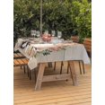 thumbnail image 2 of Easter Bunny Outdoor Tablecloth - 60x102 Inch Rectangle Dining Table Cover, Eggs Green Leaves Country Farmhouse Wooden Waterproof Outdoor Table Cloth with Umbrella Hole & Zipper for Picnic/Patio, 2 of 7