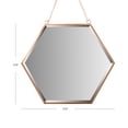 thumbnail image 4 of Koyal Wholesale Wall Mirror with Detachable Hanging Chain(Rose Gold, 12-Inch Hexagon), 4 of 4