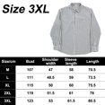 thumbnail image 2 of Camisas de manga larga con botones para hombre, informales, elegantes, a rayas, camisa de algodón, 2 of 5