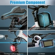 Elifine 500W 26 Electric Bike Folding Electric Mountain Bike for Adults, 22Mph, 48V 7.8Ah Battery Foldable Ebike, 21 Speed, Full Suspension Mountain E-bikes for Men Women with 5 Riding Modes, UL2849