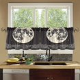 thumbnail image 4 of Yayeee Kitchen Curtains Tier Set of 2 Light Filtering 57"x36" Over Sink Window Panels, Beige Moon, 4 of 7
