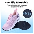 thumbnail image 5 of Womens Walking Shoes with Arch Support Orthotic Sneakers for Plantar Fasciitis Heel and Foot Pain Relief Tennis PinkPurple Size 6.5, 5 of 7