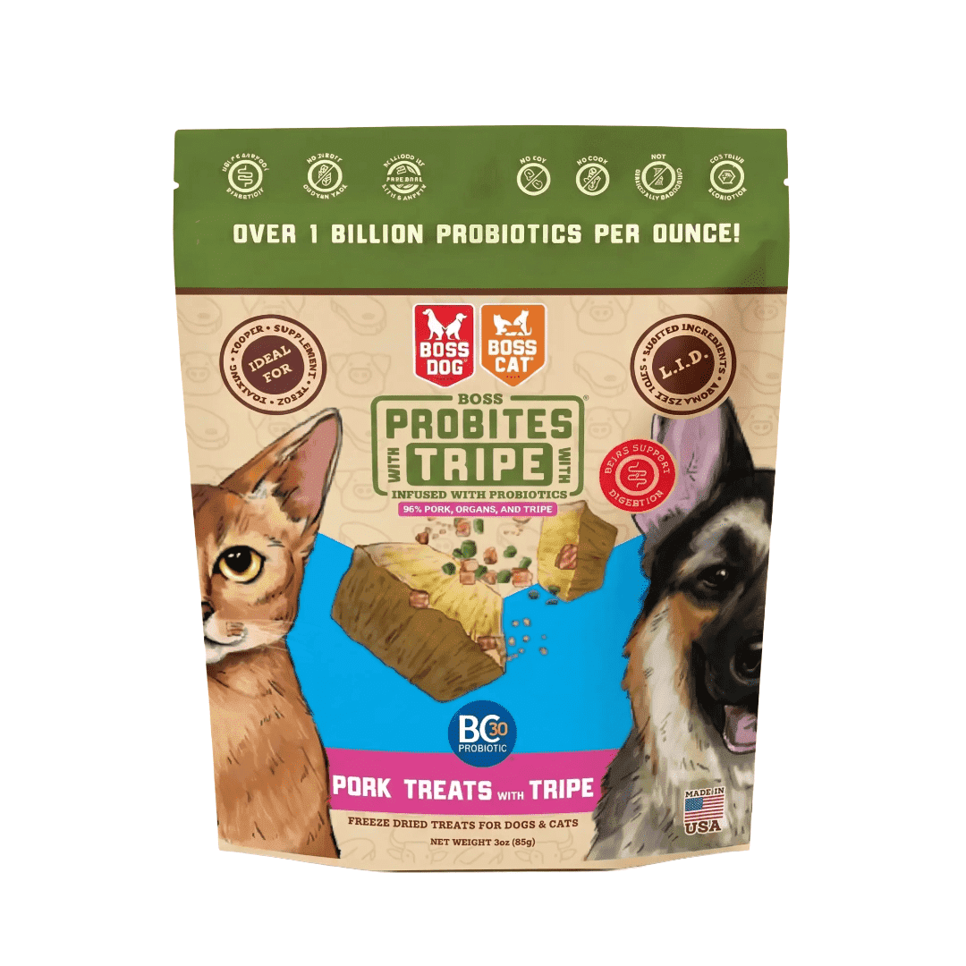 Boss Dog, Probiotic Freeze Dried Cat & Dog Treats, Pork Flavor, 3oz