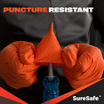 thumbnail image 2 of [200 Pack] SURESAFE 8 Mil Nitrile Gloves Medium, Orange Rubber Gloves Heavy Duty, Powder & Latex Free, Diamond Grip, Fully Textured & Ribbed, For Work, Mechanics, BBQ, Plumbing, Food Prep, 2 of 6