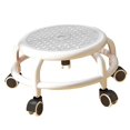 thumbnail image 4 of Low Roller Seat Shoe Changing Swivel Rolling Stool for Office Garage Library Gray, 4 of 8
