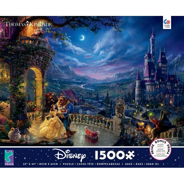 Ceaco 1500pc Assortment Disney Beauty And The Beast Dancing In The Moonlight 1500 Piece Jigsaw Puzzle Walmart Com Walmart Com