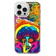 thumbnail image 1 of MUNDAZE Apple iPhone 13 Pro Shockproof Clear Hybrid Protective Phone Case Neon Rainbow Psychedelic Trippy Hippie Big Brain, 1 of 6
