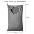 thumbnail image 3 of Bolsa para colgar ropa sucia con ganchos ajustables de acero inoxidable, la mejor opción para guardar ropa sucia, gris, 3 of 5