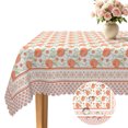 thumbnail image 3 of Nanqianyi Vintage Pink Floral Tablecloth,60x70 Inch Rectangle Stain Resistant Table Cover for Kitchen Dining Room Decor, 3 of 7