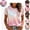 Vermilion, variant on Mfakffe Breast Cancer Shirts for Women October Breast Cancer Awareness Short Sleeve Tee Pink Ribbon Print Crew Neck Casual T-Shirt for Breast Cancer Support