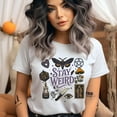 thumbnail image 3 of Stay Weird Witchy Aesthetic T-Shirt – Occult Symbols Graphic Tee , Gold, Size XL, 3 of 6