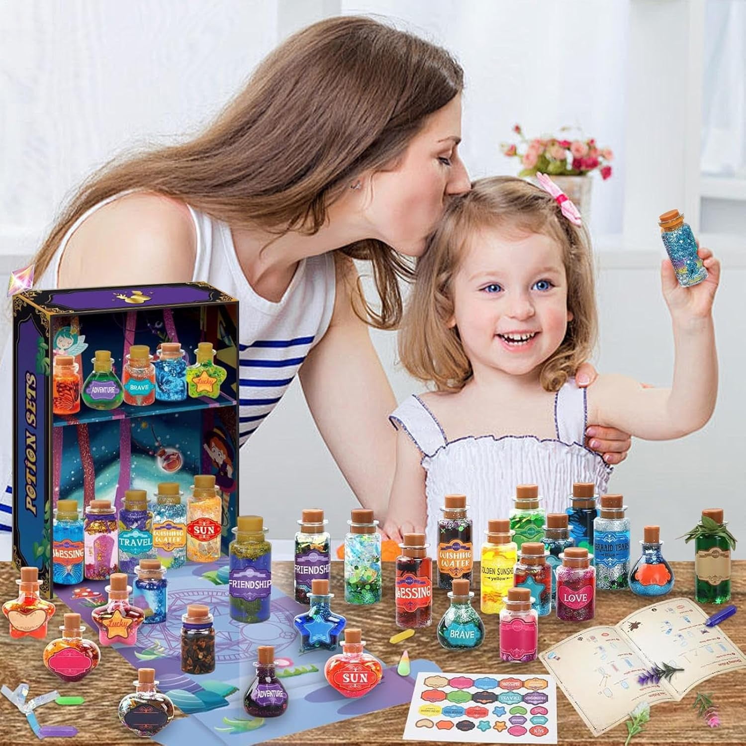 Magic Potion Kit, Fairy Potion Kit, 2025 DIY Magic Mix Potion Making Kit, 22 Bottles Art Craft Creative Toy Birthday Gifts for Kids Boys Girls