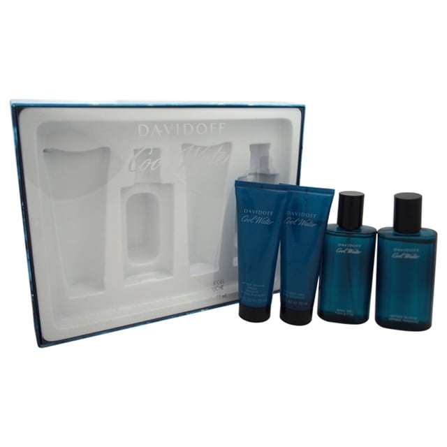 Davidoff Spray EDT de 2.5 oz, Bálsamo para después del afeitado de 2.5 oz, Gel de ducha de 2.5 oz, After Shave de 2.5 oz Cool Water 4 Pc Gift Set Davidoff Spray EDT, Bálsamo para después del afeitado de 2.5 oz, Gel de ducha, After Shave Gift Set