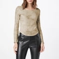 thumbnail image 4 of Aloohaidyvio Long Sleeve T Shirts for Woman Slim Fit Crew Neck Crop Tops Basic Womens Cropped Tee Casual Wear Workout, 4 of 4