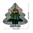 thumbnail image 3 of Stylish Metal Hanging Christmas Tree Wind Spinner - Festive Green Layered Design with Red & Gold Ornaments for Garden Decor, 3 of 7