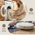 thumbnail image 5 of ODIKA 8'x10' Washable Area Rug Non-Shedding, Easy Care, Japanese Plum Asian Inspired Dusty Pink Cherry Tufted Chinese for King Size Bedroom Under Bed, Master Suite, 5 of 7