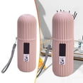 thumbnail image 2 of Toothbrush Holders with Sliding Lid, Rotating Bathroom Organizer for Countertop, Tooth Brush Holder Toothpaste Holder Bathroom Counter Stand Sink Organizer Caddy for Vanity Makeup Brushes,Pink, 2 of 7