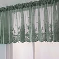 thumbnail image 4 of YiJuHui Lace Curtains for Windows Woven Textured Valance Water Repellent Bathroom Window Covering Floral Crochet Privacy Sheer Curtain Set with Rod Pocket for Kitchen Living Room Bedroom Decor, 4 of 6