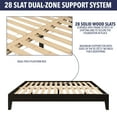 thumbnail image 2 of Black Solid Wood King Platform Bed - 6.5-inch Under For Added Storage And Stable 3-leg Center Rail In Strong Support 81.7 In. Deep Package, 2 of 4