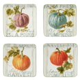thumbnail image 1 of Certified International Autumn Harvest Set Square Canape/Luncheon Plates, Set Of 4, Small, 1 of 5