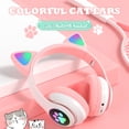 thumbnail image 6 of TOPRenddon Kids Wireless Headphones Bluetooth 5.0 | LED Light On-Ear Headset w/Mic | 10H Playtime Foldable | Gift for Boys Girls | Works with iPhone Android Tablet, 6 of 7
