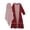 Dresses-A244Red, variant on LEWKW Big Girls Long Sleeve Abaya with Hijab Set Contrast Panel Design Ruffle Hem Modest Full Length Prayer Dress for Ramadan Celebrations