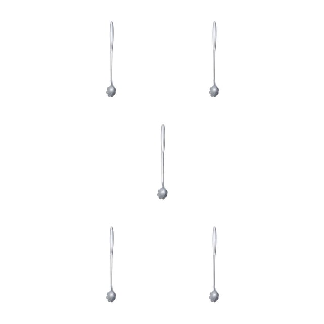 Monstrate Cuchara agitadora de acero inoxidable, cucharas de palo de vino de mano, barman, bar, vasos para club nocturno, flor Natural larga Type2 NO2