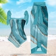 thumbnail image 2 of Traje De Baño Damas 2 piezas de traje de baño de playa para mujer con cordones y vestido para deportes acuáticos (XXL lago azul) Sywqhk Para Estrenar, 2 of 7