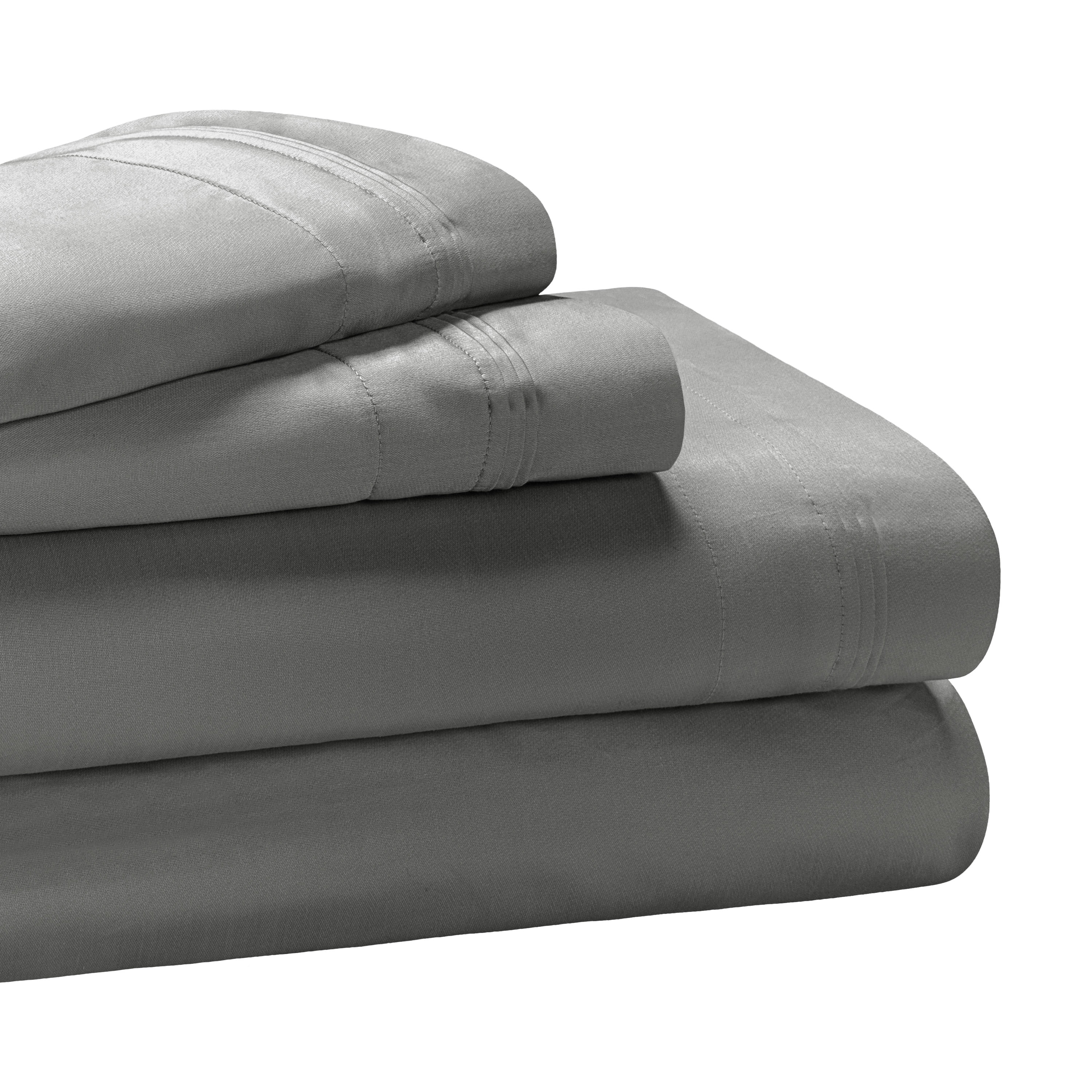 Superior Egyptian Cotton 650 Thread Count Solid Sheet Set California King-Grey