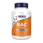 NOW Supplements, NAC (N-Acetyl-Cysteine) 1,000 mg, Free Radical Protection*, 120 Tablets