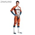 thumbnail image 4 of Trajes de Halloween de Zawaland Zentai con cola de animal Husky zorro lobo estampado Catsuit disfraces traje de cobertura completa Cosplay Petsuit, 4 of 5