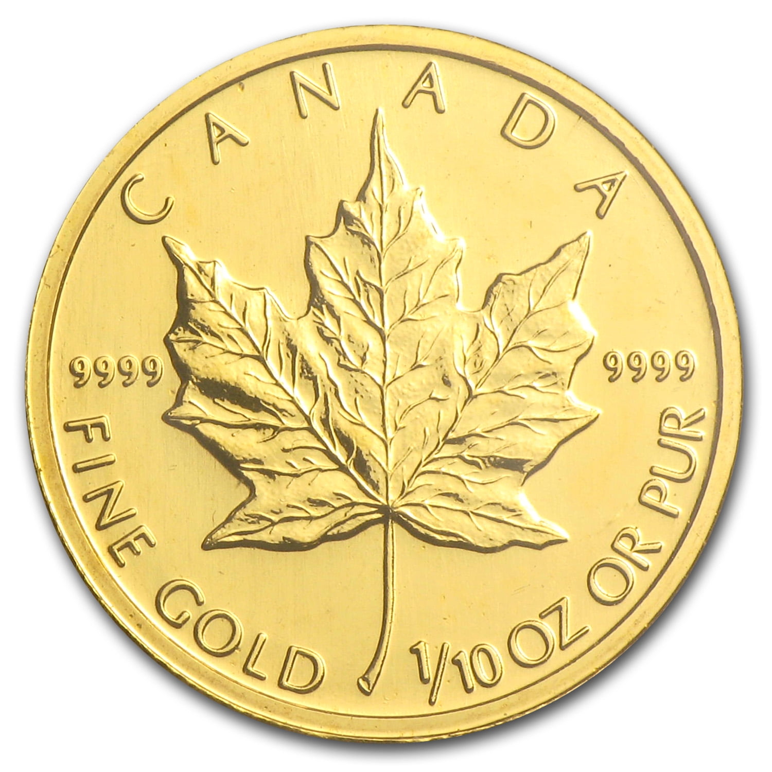 1982 Canadian Gold Maple Leaf BU Coin, 1/10 oz - Walmart.com