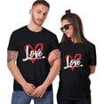 thumbnail image 4 of XIAONU Mens Heart & Love Arrow Valentine's Day T Shirt Regular Crew Neck Short Sleeve Tee Soft Casual Holiday Wear T-Shirt, 4 of 4