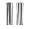thumbnail image 2 of Corsica Stripe Indoor/Outdoor Curtain Panel 50" x 96" in Alloy Grey, 2 of 4