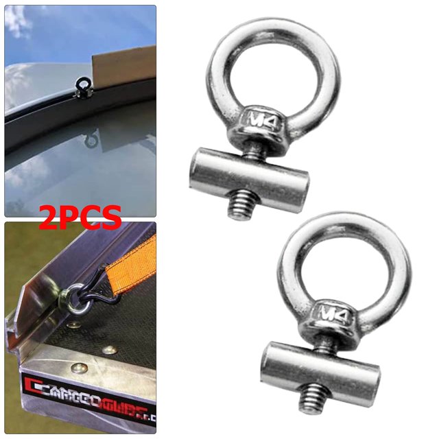 Topes de riel de toldo de acero inoxidable, 2 uds., para caravana, autocaravana, multipropósito para soporte de lona, marcador de toldo