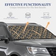 thumbnail image 3 of Goofa Flower Butterfly Pattern 2 Piece Car Windshield Sun Shade Foldable | Front Windshield Shade for Sun, Heat and UV Rays | Sunshade for Car Front Window-Large, 3 of 7