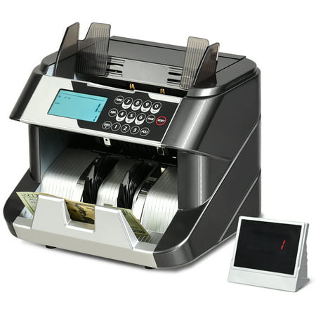 Gymax Money Counter Machine Value Counting with UV MG IR DD Counterfeit Bill (Best Bill Counter With Counterfeit Detection)