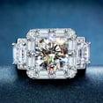 thumbnail image 5 of Unisex Adjustable 5 Carat Moissanite Ring White Gold, 5 of 7