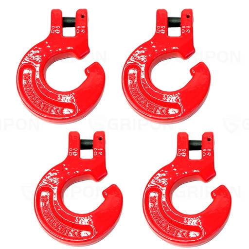 Gripon (Pack of 4) 3/8"G80 Logging Chain Choker Hook with 6900Lbs WLL