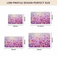 thumbnail image 4 of Pink Spring Floral Door Mat Indoor Outdoor, Summer Daisy Botanical Oil Painting Non Slip Welcome Mat with Rubber Backing, Absorbent Fabric Front Door Mats Entryway Rug for Home Patio Entrance 18"x30", 4 of 8