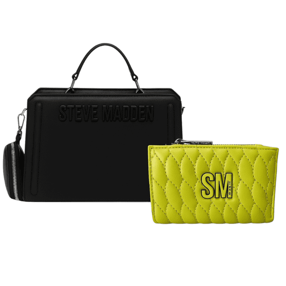 Set de bolsa Steve Madden Bevelyn y Cartera Bbazar Chartreuse