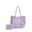 DNL Lavender, variant on Lina Tote Bag & Wallet Set, Vegan Leather Denim look Shoulder Bag Handbag Purse by Mia K