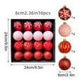 thumbnail image 3 of Hvmvliv Christmas Ornaments 16Pc 2.34inch Christmas Balls Pendant Shatterproof Crack Painted Xmas Hanging Balls Decoration for Christmas Tree Decoration Red, 3 of 7