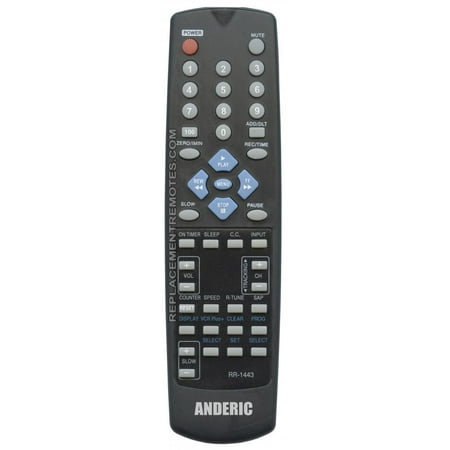 Hdd Tv Recorder Remote - Substitute for Panasonic VSQS1596 (p/n: VSQS1596) VCR Remote Control: ANDERIC RR1443 Panasonic (p/n: RR1443) (new)