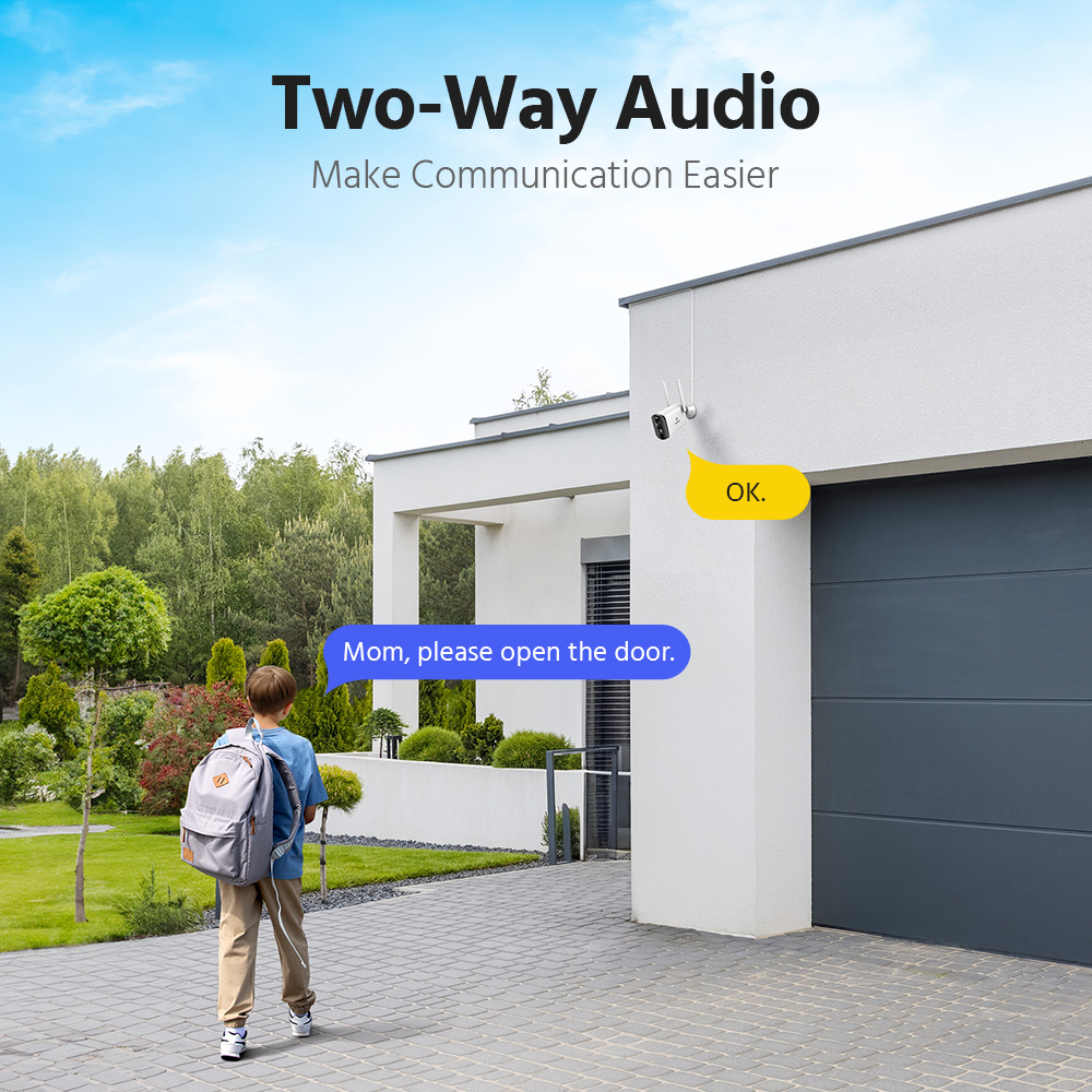 ANNKE 4MP Wireless Outdoor Surveillance Camera, Dual Light WiFi Battery Camera with Solar Panel,IP65 Waterproof,Color Night Vision,AI Motion Human Detection,2-Way Talk