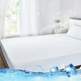 thumbnail image 2 of Protege Matelas 140x200 Cm - Drap Housse Surmatelas Rafraichissant, Alèse Matelas De Refroidissement Pour L'été Souple Et Sileieux Et Respirant Pour Lit, Bla, Bonnet 30cm-Bla Pur-140 X 200, 2 of 8
